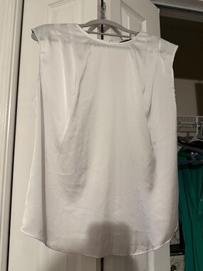 Express White Satin Sleeveless Camisole